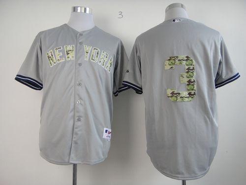 Yankees #3 Babe Ruth Grey USMC Cool Base Stitched MLB Jersey